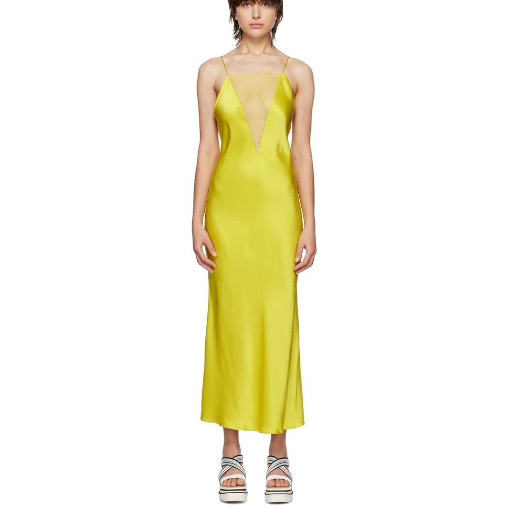 Stella McCartney Sheer Panel Silk Gown IT 38